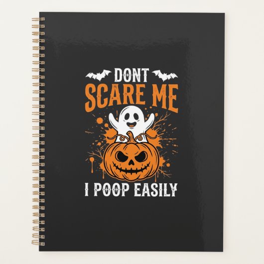 Halloween-Geist-Kürbis-Design 'Erschreck mich nich Planer (Vorderseite)