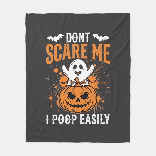 Halloween-Geist-Kürbis-Design "Mach mir keine Angs Fleecedecke (Vorderseite)