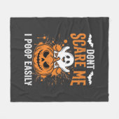 Halloween-Geist-Kürbis-Design "Mach mir keine Angs Fleecedecke (Vorderseite (Horizontal))