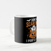 Halloween-Geist-Kürbis-Design "Mach mir keine Angs Kaffeetasse (Vorderseite Links)