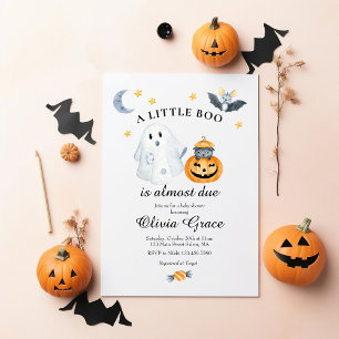 Halloween-Geist-Kürbis-Kleine-Boo-Baby-Party-Einla Einladung
