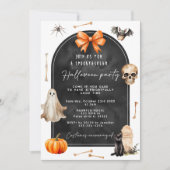 Halloween-Geist-Kürbis-Schädel-Party Einladung (Vorderseite)