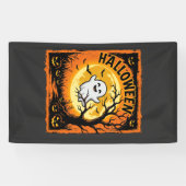 Halloween-Geist-Kürbis-verlassener Baum Banner (Horizontal)