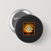 Halloween-Geist-Kürbis-verlassener-Baum Button (Vorne & Hinten)
