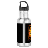 Halloween-Geist-Kürbis-Verlassener Baum Edelstahlflasche (Rückseite)