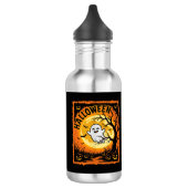 Halloween-Geist-Kürbis-Verlassener Baum Edelstahlflasche (Links)