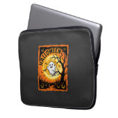 Halloween-Geist-Kürbis-Verlassener Baum Laptopschutzhülle (Vorderseite Links)