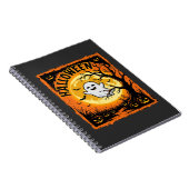 Halloween-Geist-Kürbis-Verlassener Baum Notizblock (Rechte Seite)