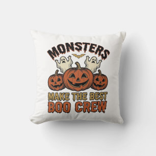 Halloween-Geist-Kürbis-vintage-Gravur-lustiges Te Kissen