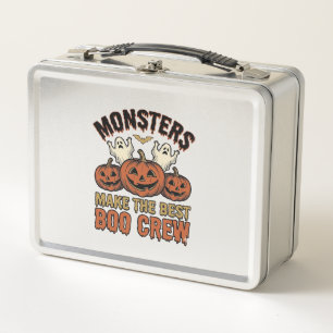 Halloween-Geist-Kürbis-vintage-Gravur-lustiges Te Metall Brotdose