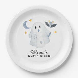 Halloween-Geist Little Boo Baby Shower Papierplatt Pappteller