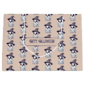 Halloween: Geist mit Hut -  Große Geschenktüte (Vorderseite)