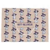 Halloween: Geist mit Hut -  Große Geschenktüte (Rückseite)