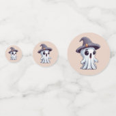 Halloween: Geist mit Hut - Konfetti (Rückseiten)