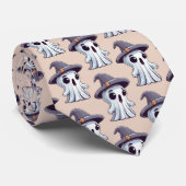 Halloween: Geist mit Hut -  Krawatte (Gerollt)