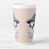 Halloween: Geist mit Hut - Milchtasse (Vorderseite)