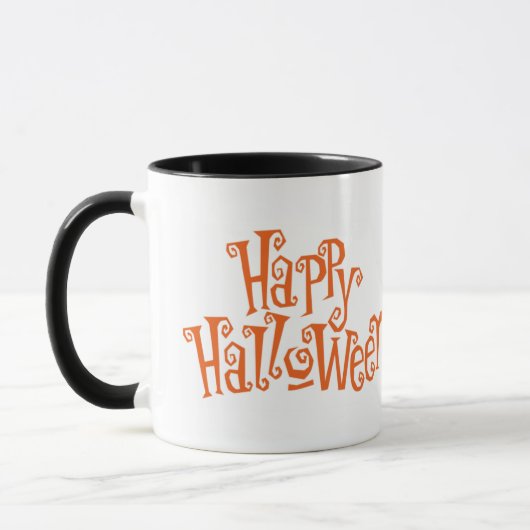 Halloween-Geist mit Kürbis Tasse (Links)
