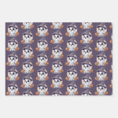 Halloween: Geist mit Kürbissen -  Geschenkpapier Set (Vorderseite)