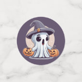 Halloween: Geist mit Kürbissen -  Konfetti (Klein Vorderseite)