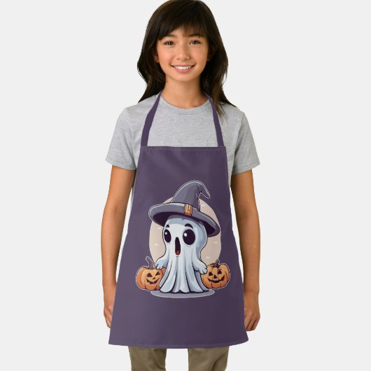 Halloween: Geist mit Kürbissen - Schürze (Insitu)