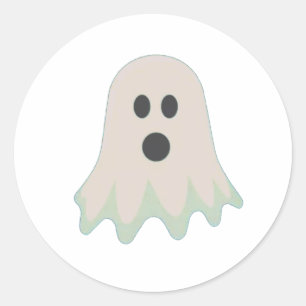 Halloween-Geist mit Namen Runder Aufkleber
