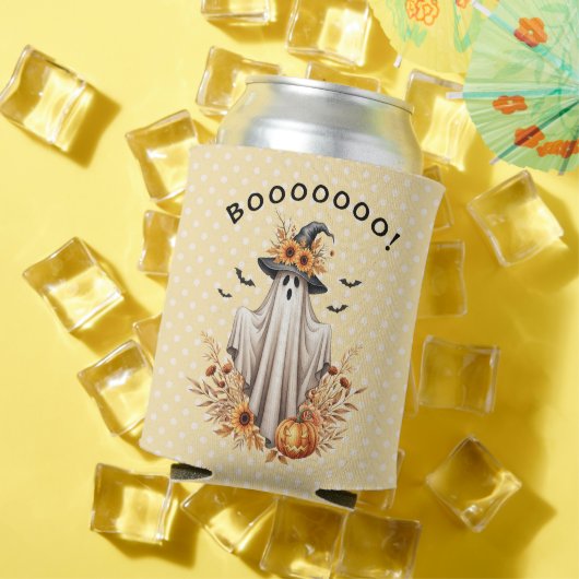 Halloween Geist mit Pumpkins und Sonnenblumen Dosenkühler (In Situ Sommer)