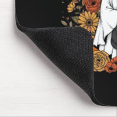 Halloween-Geist mit schwarzer Katze Groovy Floral Mousepad (Ecke)