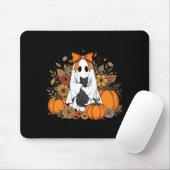 Halloween-Geist mit schwarzer Katze Groovy Floral Mousepad (Mit Mouse)