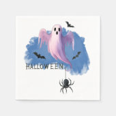 HALLOWEEN Geist mit Spinne Serviette (Vorderseite)