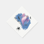 HALLOWEEN Geist mit Spinne Serviette (Ecke)