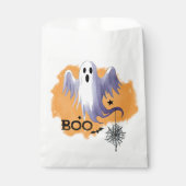 HALLOWEEN Geist mit Spinnennetz Geschenktütchen (Vorderseite)
