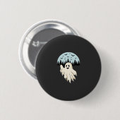Halloween-Geist-Mond-Wald-Design_1 Button (Vorne & Hinten)