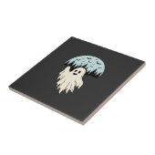 Halloween-Geist-Mond-Wald-Design_1 Fliese (Seite)