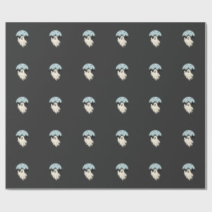Halloween-Geist-Mond-Wald-Design_1 Geschenkpapier