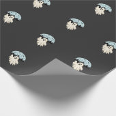 Halloween-Geist-Mond-Wald-Design_1 Geschenkpapier (Ecke)