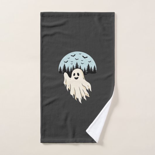 Halloween-Geist-Mond-Wald-Design_1 Handtuch (Handtuch)