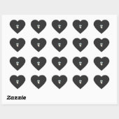 Halloween-Geist-Mond-Wald-Design_1 Herz-Aufkleber (Blatt)