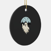Halloween-Geist-Mond-Wald-Design_1 Keramik Ornament (Rechts)