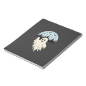 Halloween-Geist-Mond-Wald-Design_1 Notizblock (Rotiert)