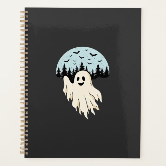 Halloween-Geist-Mond-Wald-Design_1 Planer (Vorderseite)