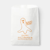 Halloween-Geist-Orange-Leckerei Geschenktütchen (Vorderseite)