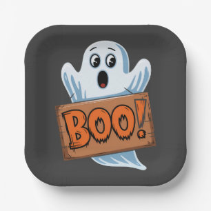 Halloween-Geist Pappteller