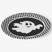Halloween-Geist Pappteller (Schrägansicht)