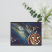 Halloween-Geist Postkarte (Stehend Vorderseite)