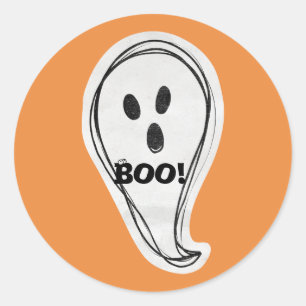 Halloween Geist Runder Aufkleber