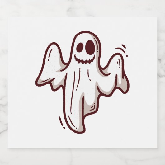 Halloween-Geist Schaumweinetikett (Einzelnes Label)