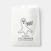 Halloween-Geist Schwarz-Weiß-Leckerei Geschenktütchen (Vorderseite)