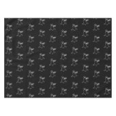 Halloween-Geist Schwarz-Weiß-niedliche Muster Tischdecke (Vorderseite (Horizontal))