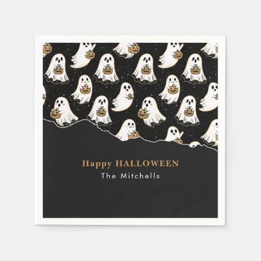 Halloween-Geist Serviette (Vorderseite)
