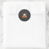 Halloween-Geist-Silhouette Runder Aufkleber (Tasche)